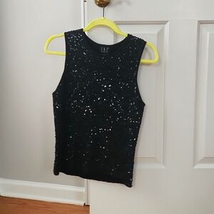 Black Sequin top